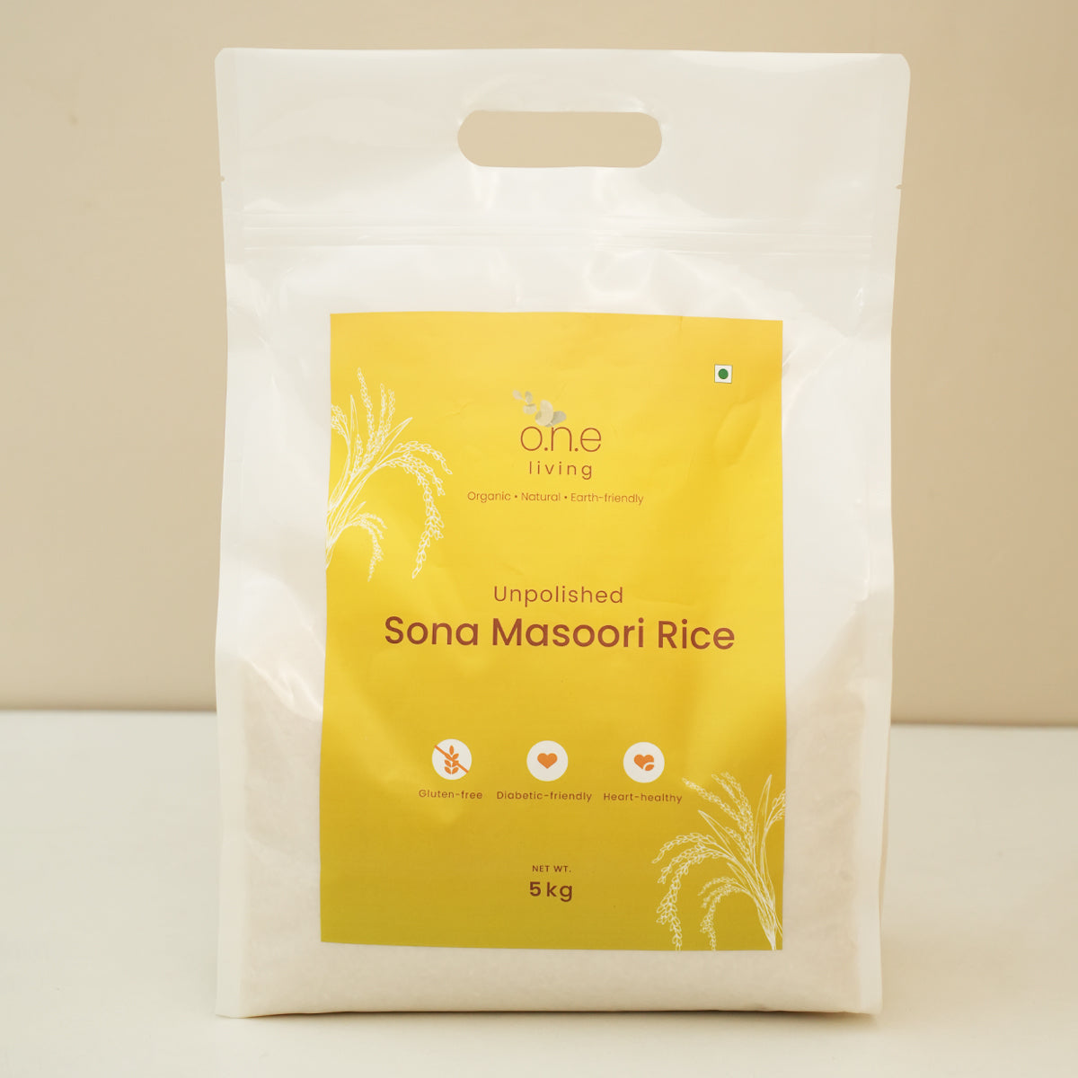 Sona Masoori Rice | 5 Kg | 12 months old | Improves Heart Health | Pack of 2