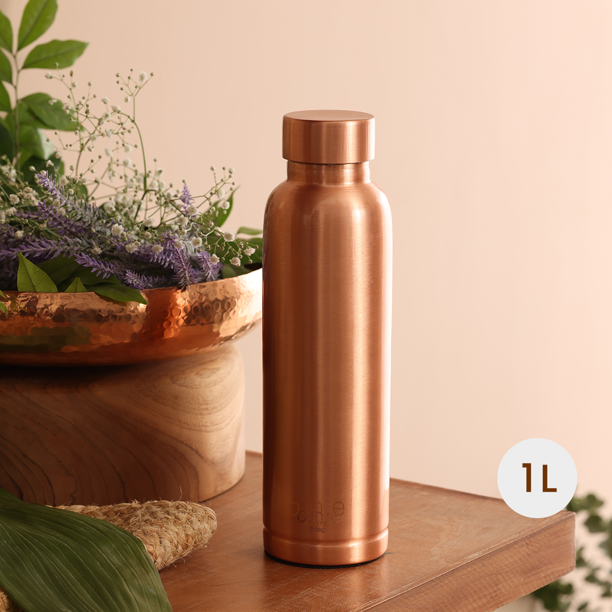Copper Bottle | 1 Litre | Plain | Improves Digestion
