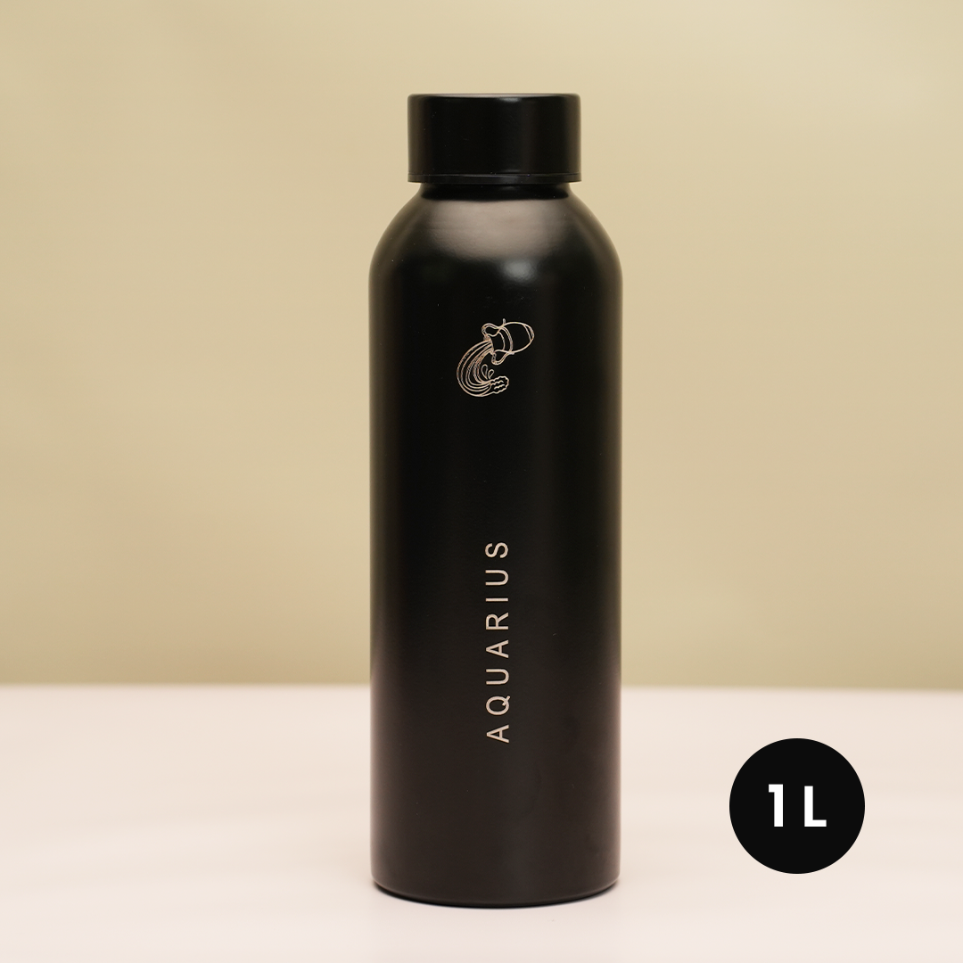 Zodiac Stainless Steel Water Bottle | 1 Litre | Aquarius