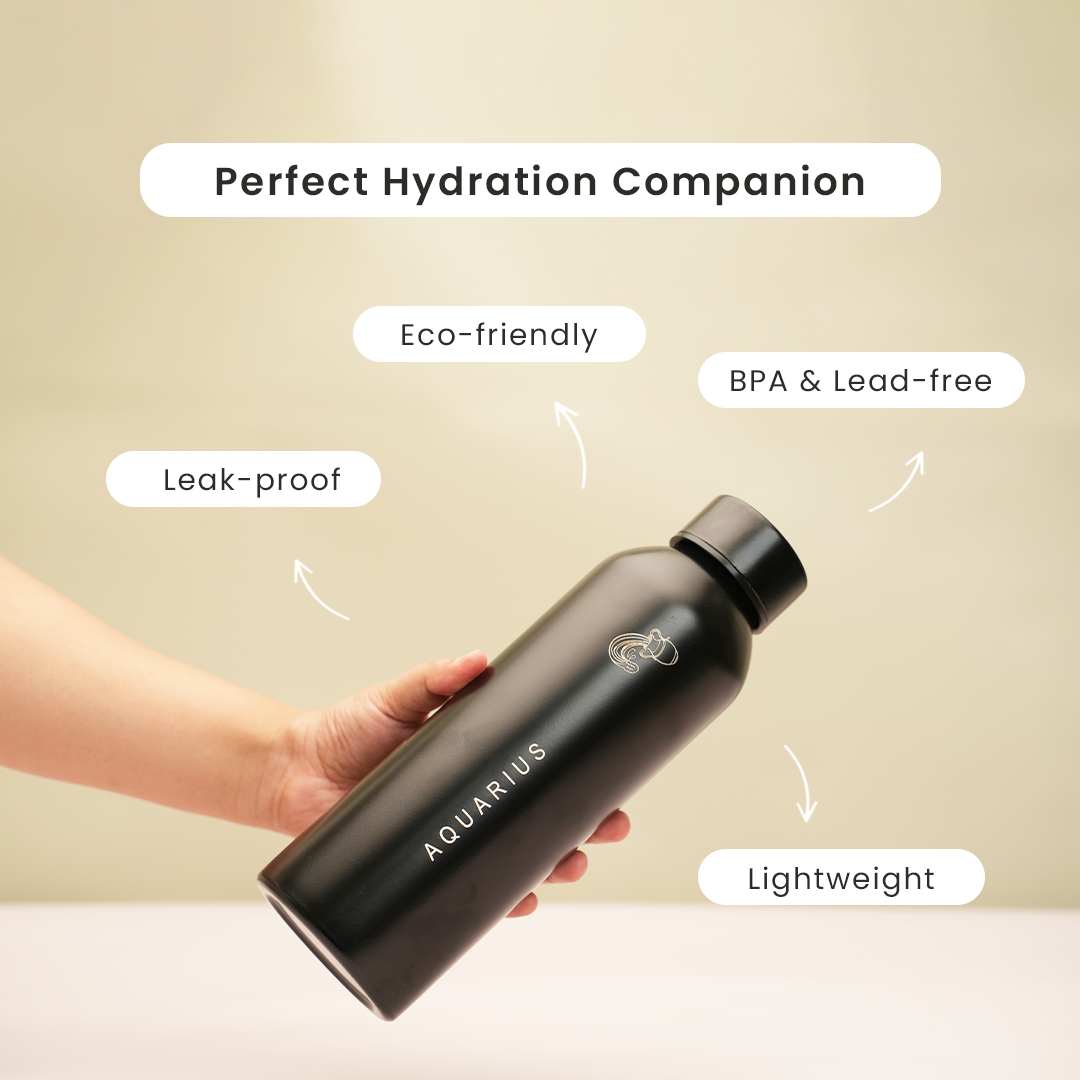 Zodiac Stainless Steel Water Bottle | 1 Litre | Aquarius