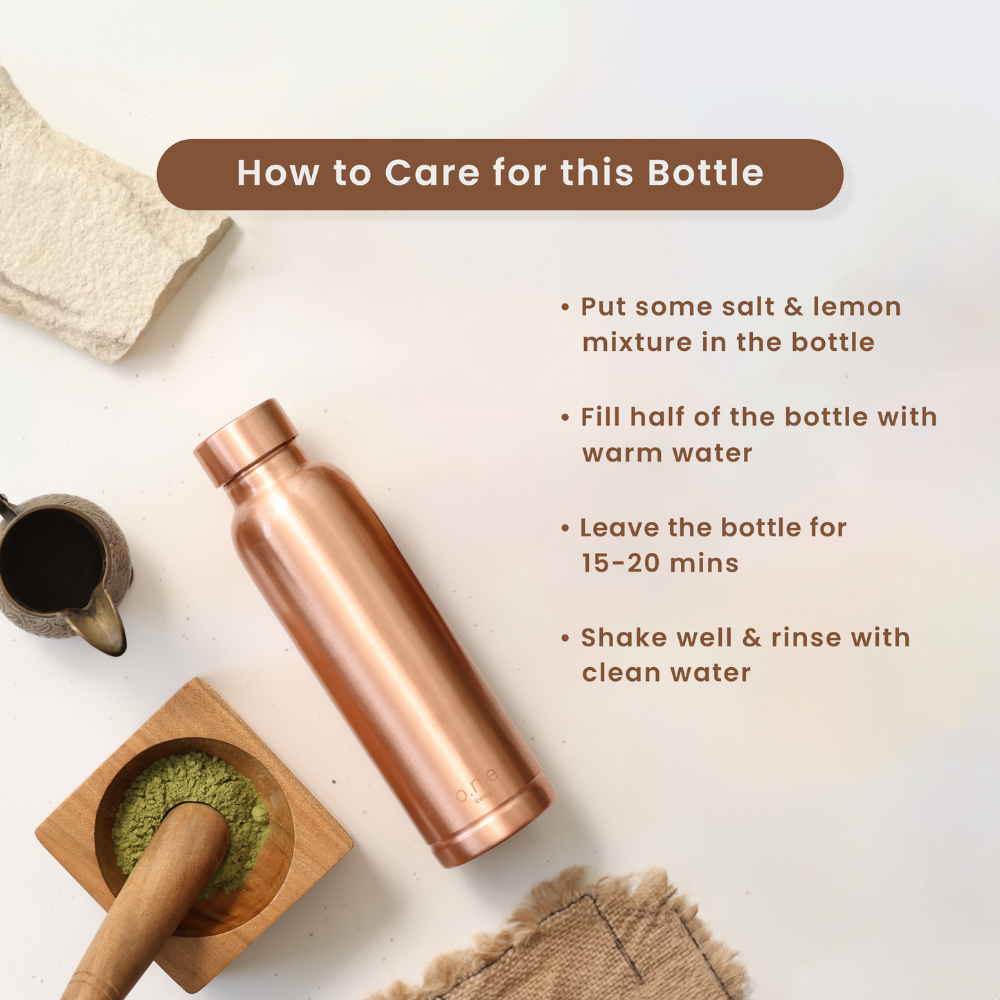Copper Bottle | 1 Litre | Plain | Improves Digestion