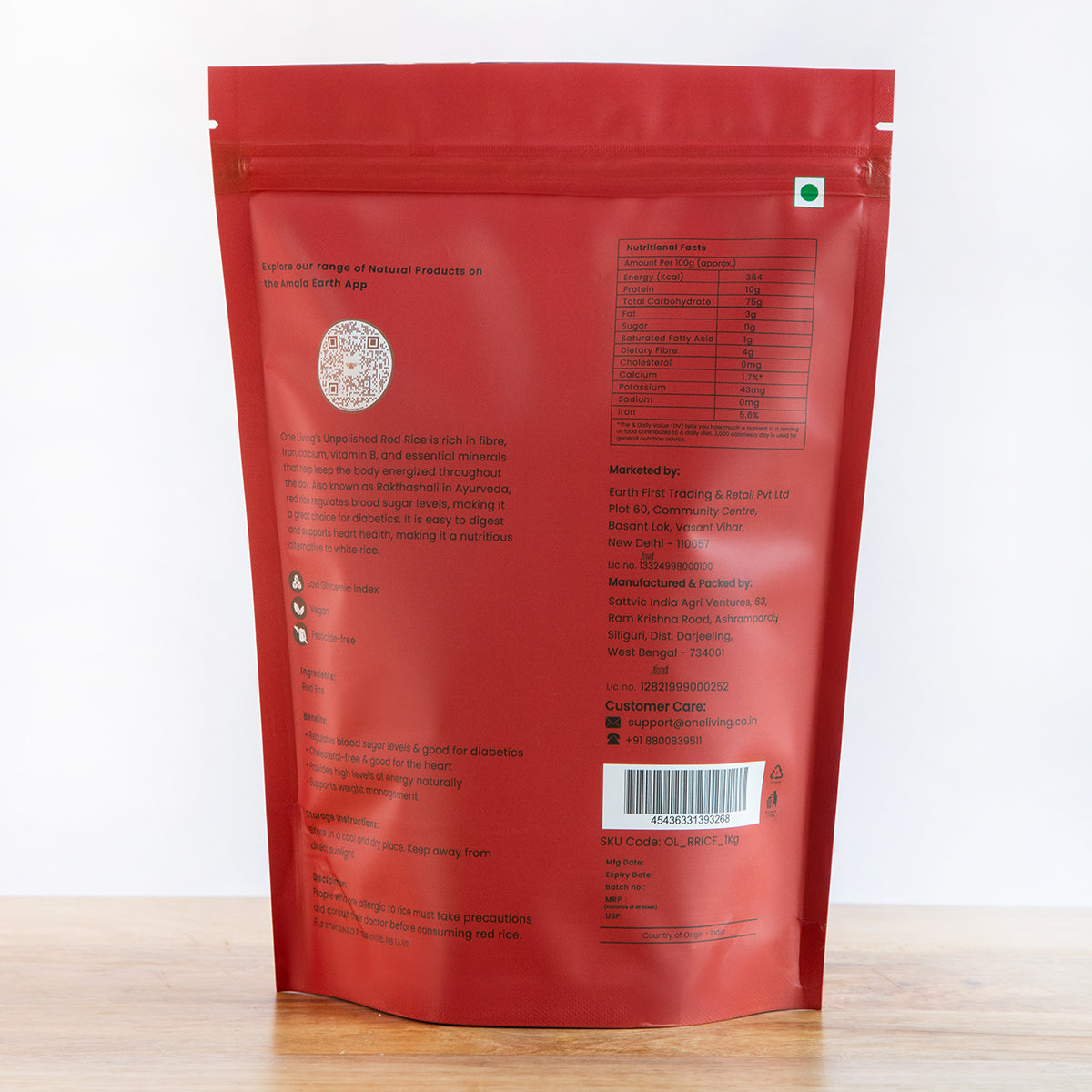 Red Rice | Unpolished | 1 Kg | Diabetic Friendly