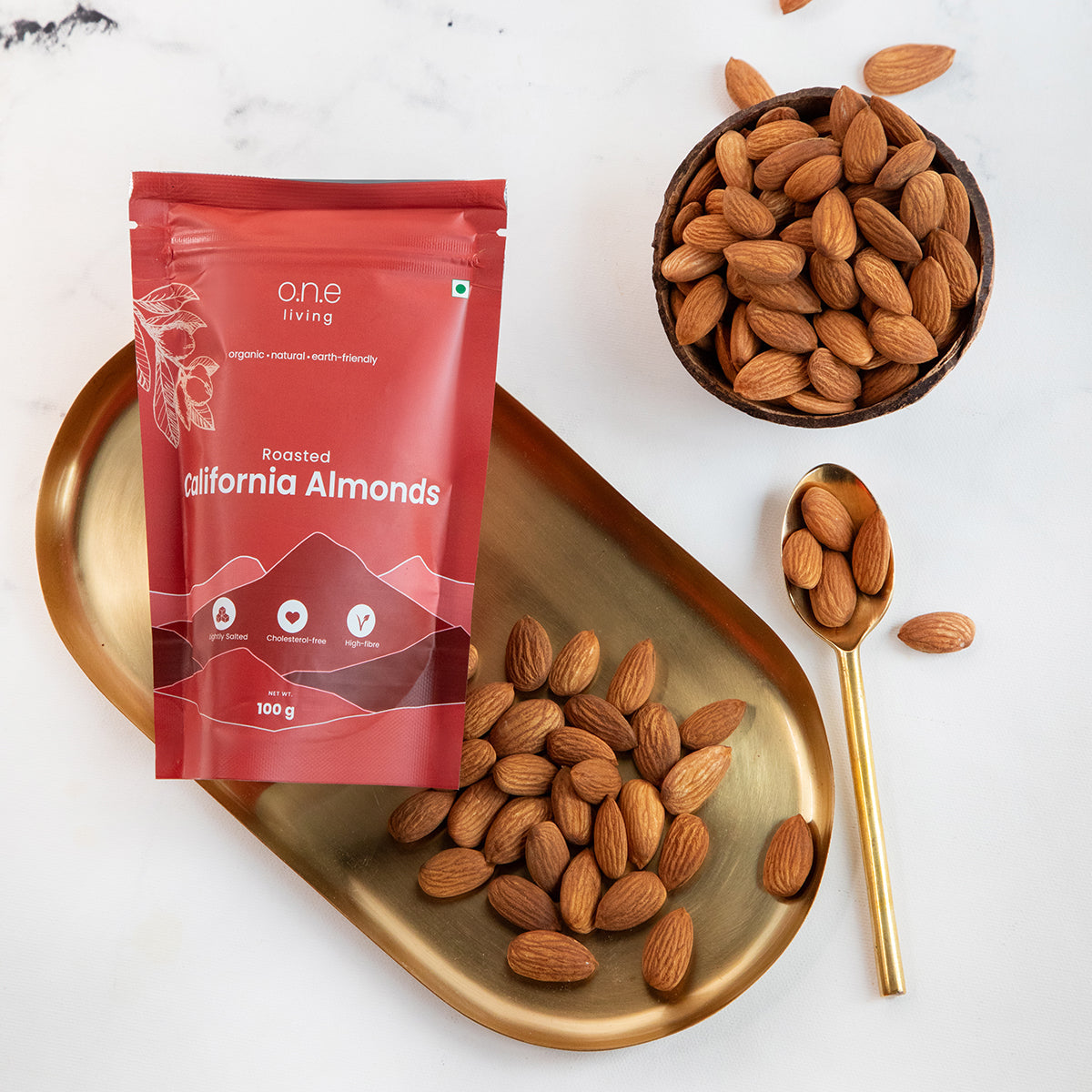 California Almonds | Roasted | Pack of 5 | 100 g Each