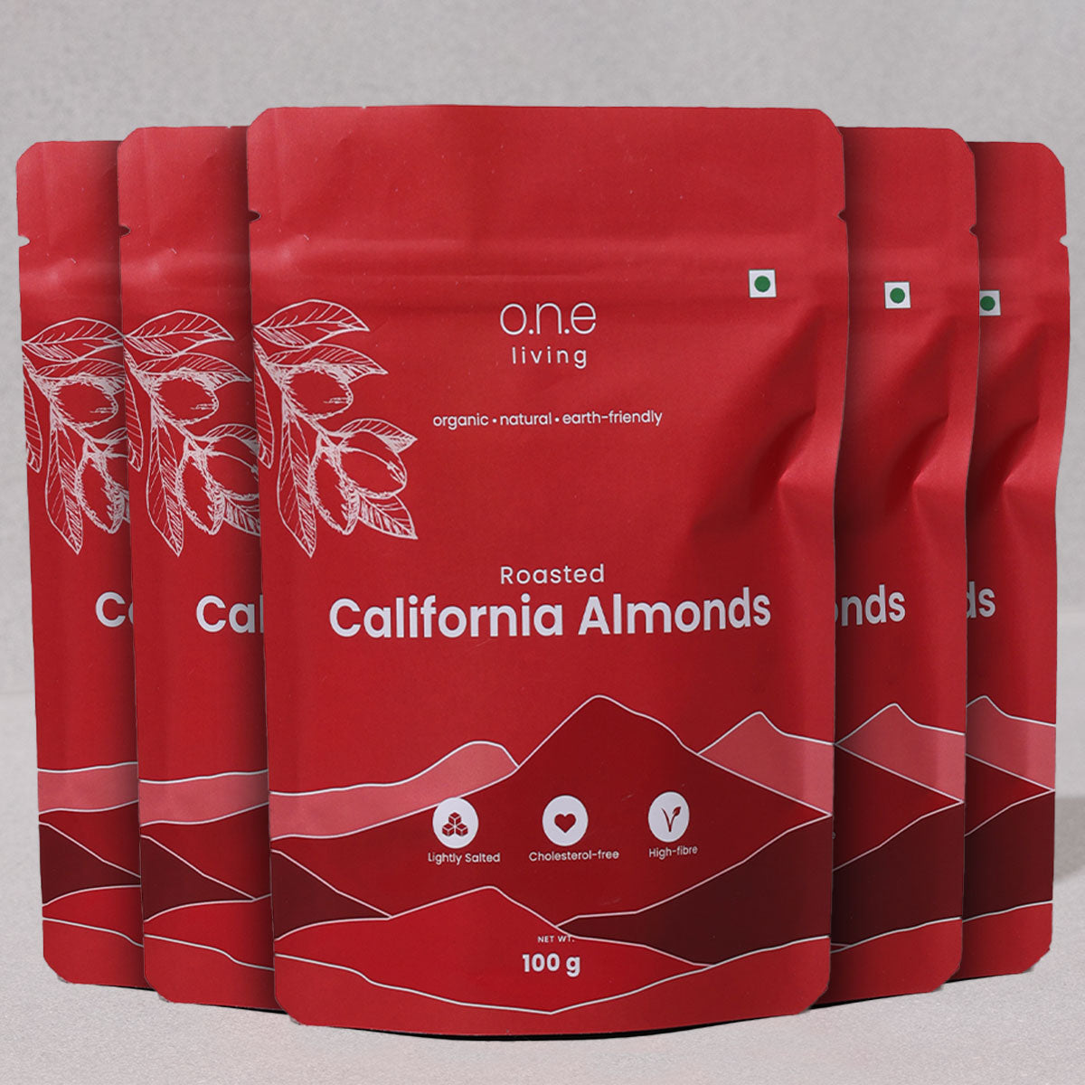 California Almonds | Roasted | Pack of 5 | 100 g Each