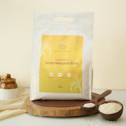 Sona Masoori Rice | 5 Kg | 12 months old | Improves Heart Health | Pack of 2