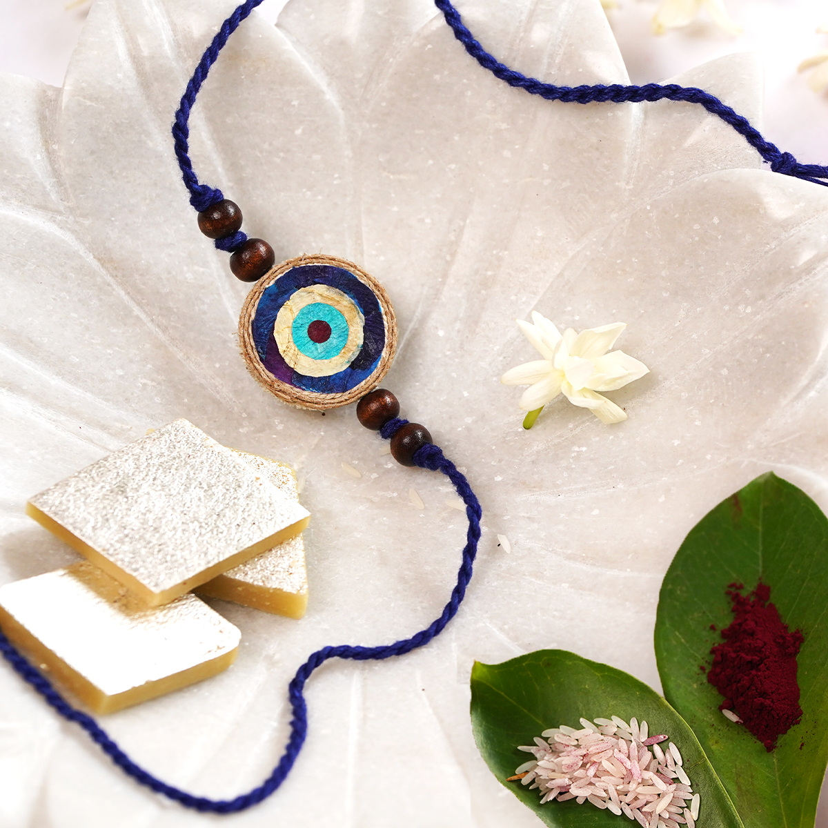 Handmade Evil Eye Rakhi | Rakhi for Brother | Eco-friendly