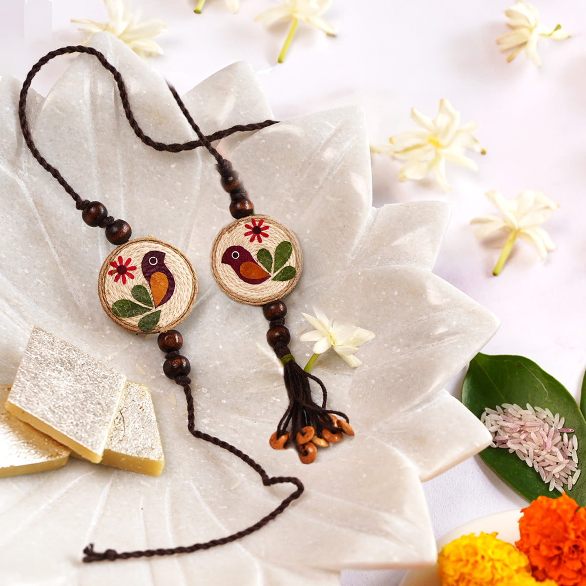 Delisted- Mor-Morni Rakhi & Lumba Set | Rakhi for Bhaiya & Bhabhi