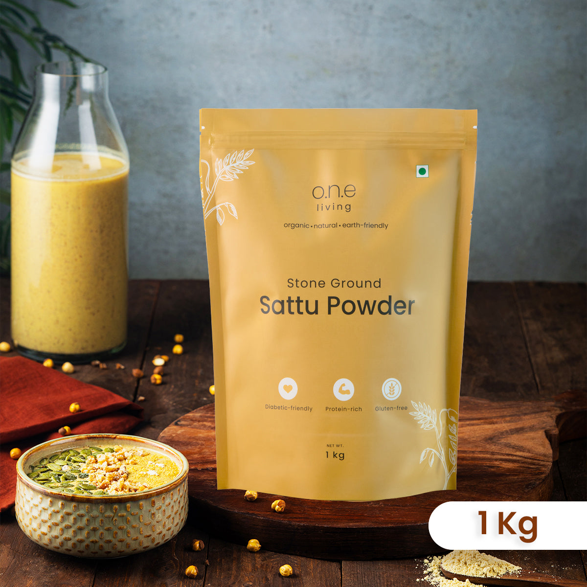 Natural Sattu Powder | 1 Kg | Protein & Fibre Rich