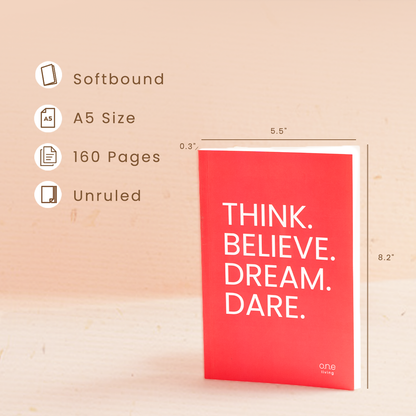 Eco-friendly Diary | Softbound | Unruled | 160 Pages | Red