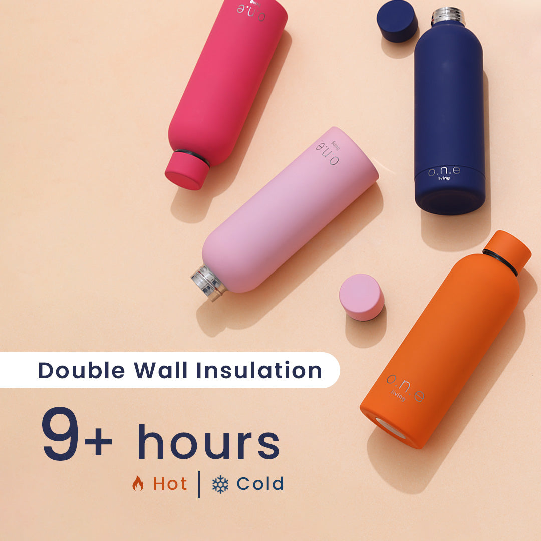 Insulated Stainless Steel Bottle | 500 ml | Dark Pink