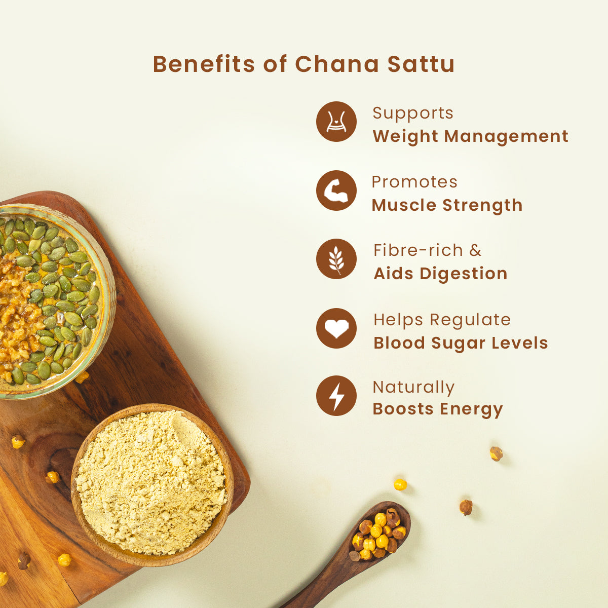 Natural Sattu Powder | 1 Kg | Protein & Fibre Rich