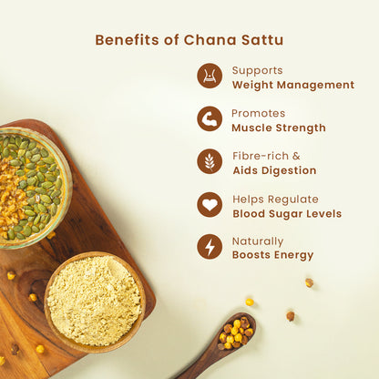 Natural Sattu Powder | 1 Kg | Protein & Fibre Rich
