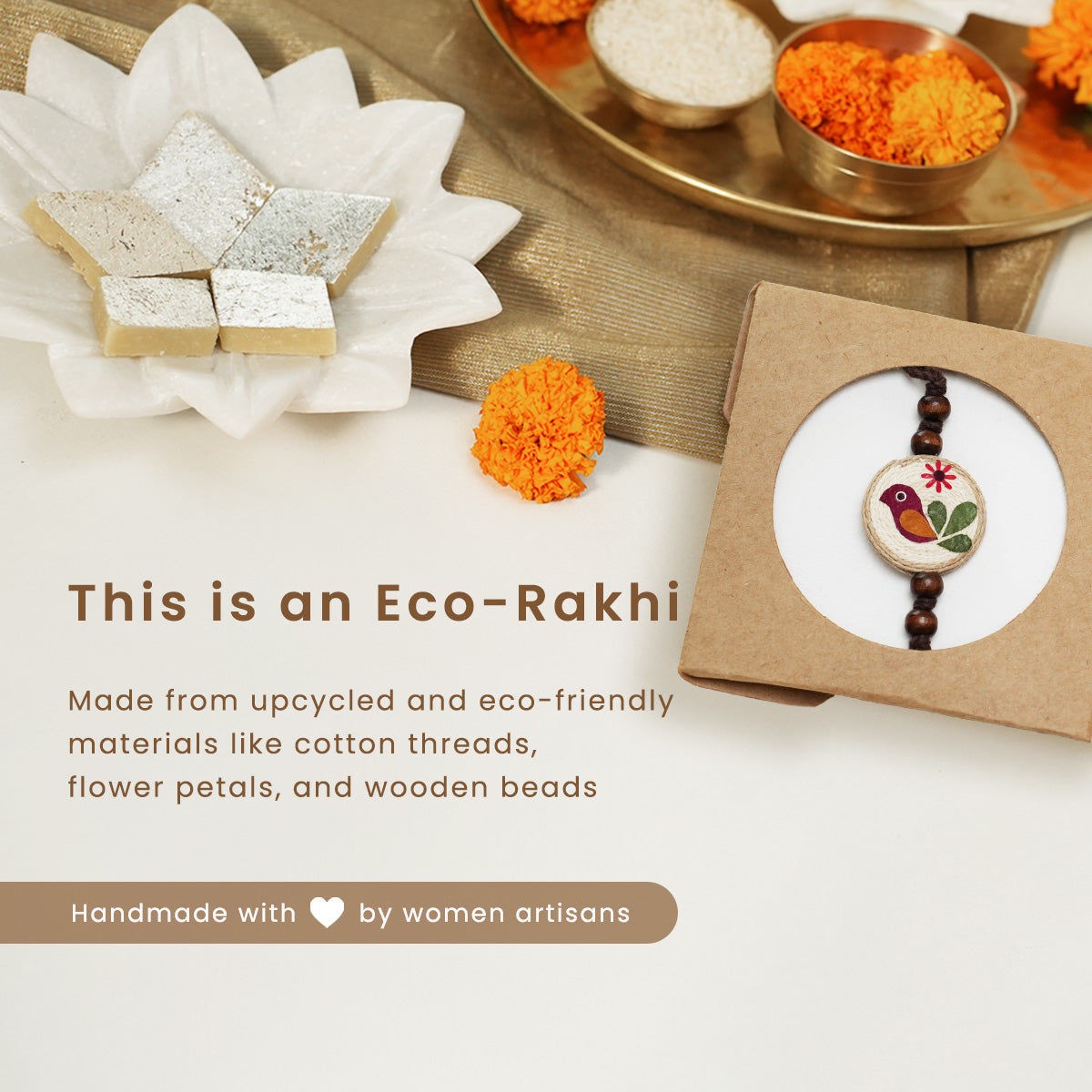 Handmade Mor Rakhi | Rakhi for Brother | Eco-friendly