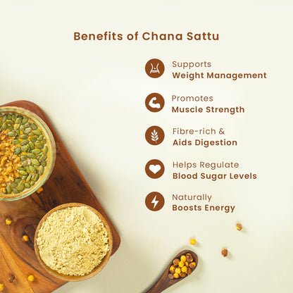Natural Sattu Powder | 500 g | Pack of 2 | Energy Boosting