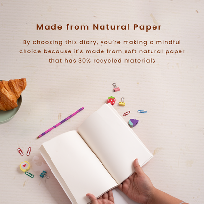 Eco-friendly Diary | Softbound | Unruled | 160 Pages | Orange