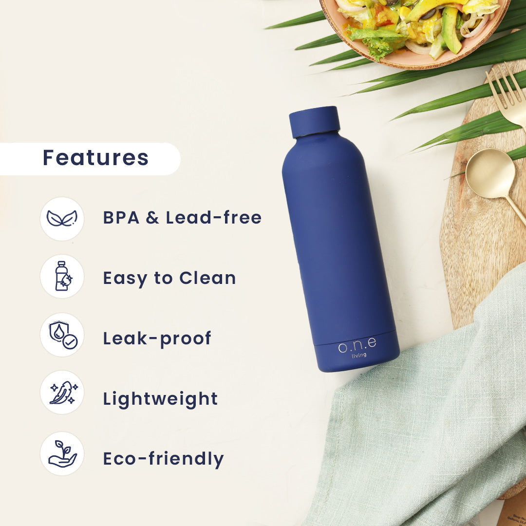 Insulated Steel Water Bottle | 500 ml | Blue
