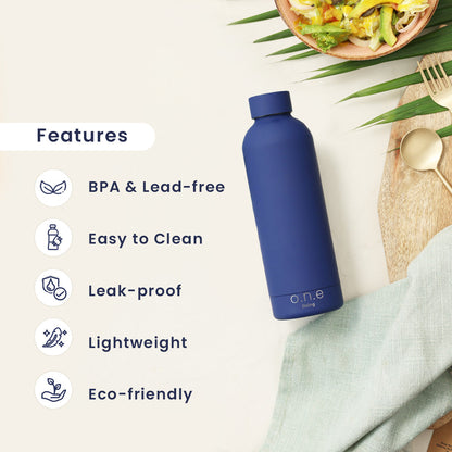 Insulated Steel Water Bottle | 500 ml | Blue