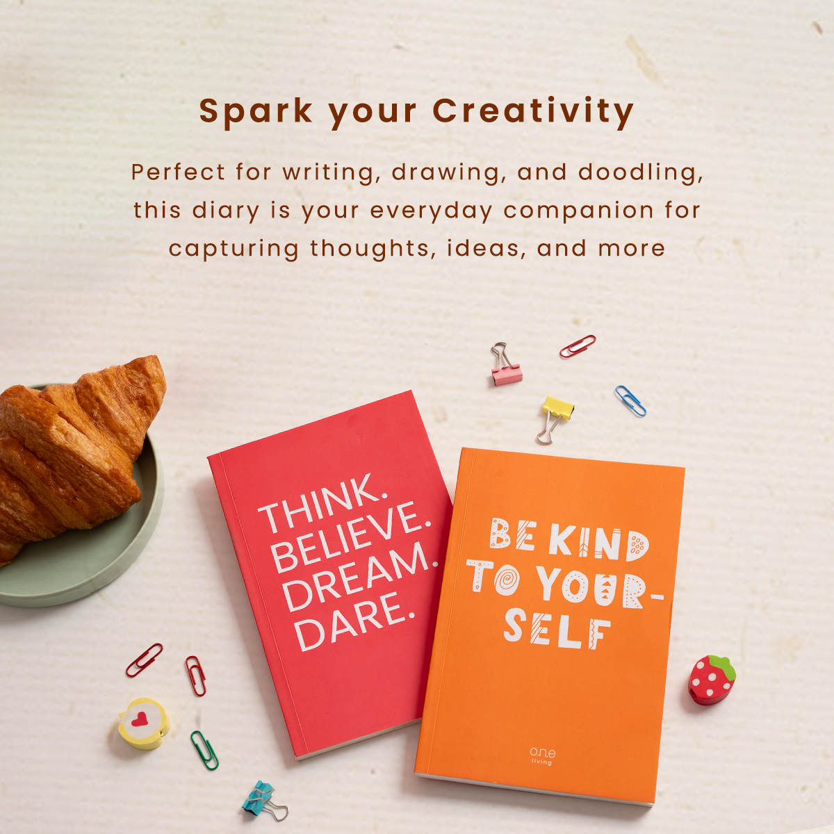 Eco-friendly Diary | Softbound | Unruled | 160 Pages | Orange