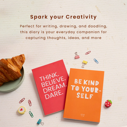 Eco-friendly Diary | Softbound | Unruled | 160 Pages | Orange