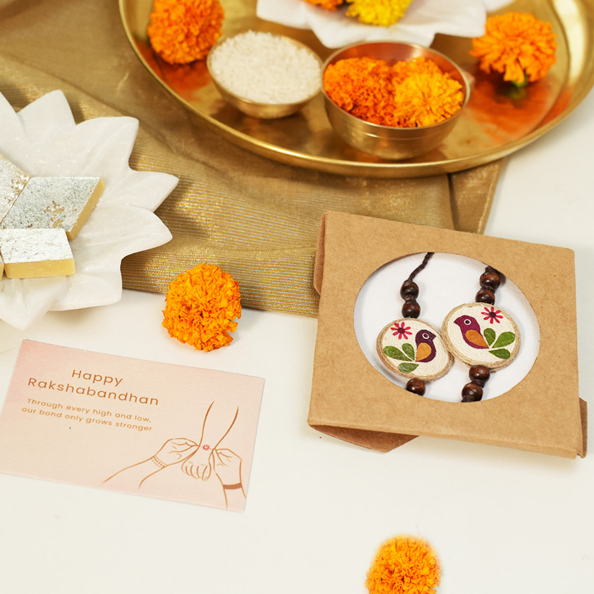 Delisted- Mor-Morni Rakhi & Lumba Set | Rakhi for Bhaiya & Bhabhi