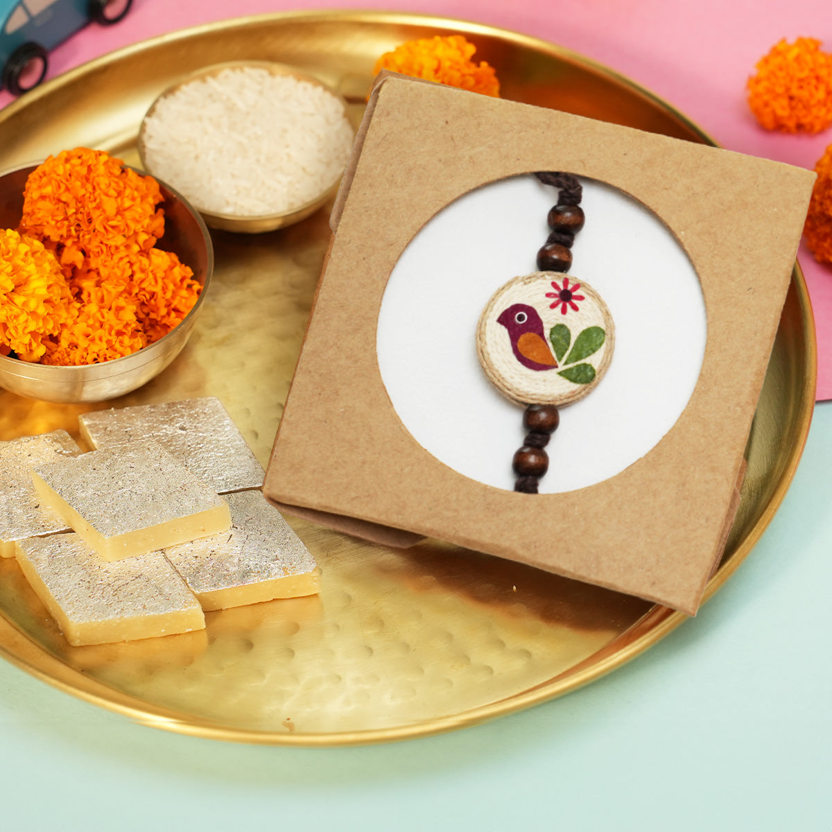 Handmade Mor Rakhi | Rakhi for Brother | Eco-friendly