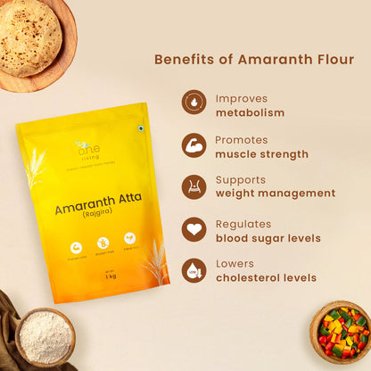 Upwas Food | Amaranth Atta | 1 Kg | Pack of 2 | Gluten-free | Rajgira Atta