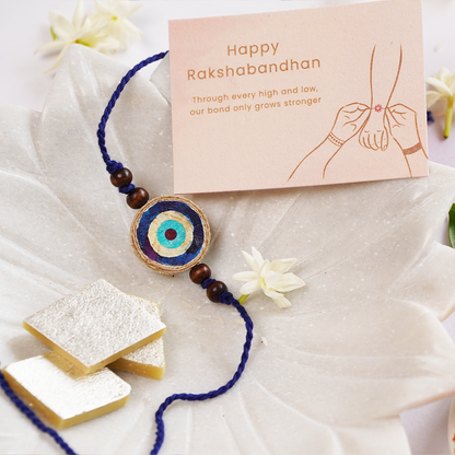 Handmade Evil Eye Rakhi | Rakhi for Brother | Eco-friendly