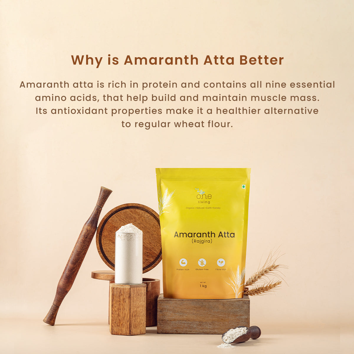 Amaranth Atta | 1 Kg | Gluten-free | Rajgira Atta