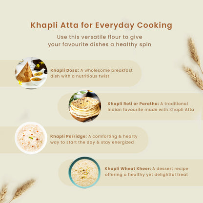 Khapli Wheat | Stone Milled | 5 Kg | Improves Metabolism | Pack of 2