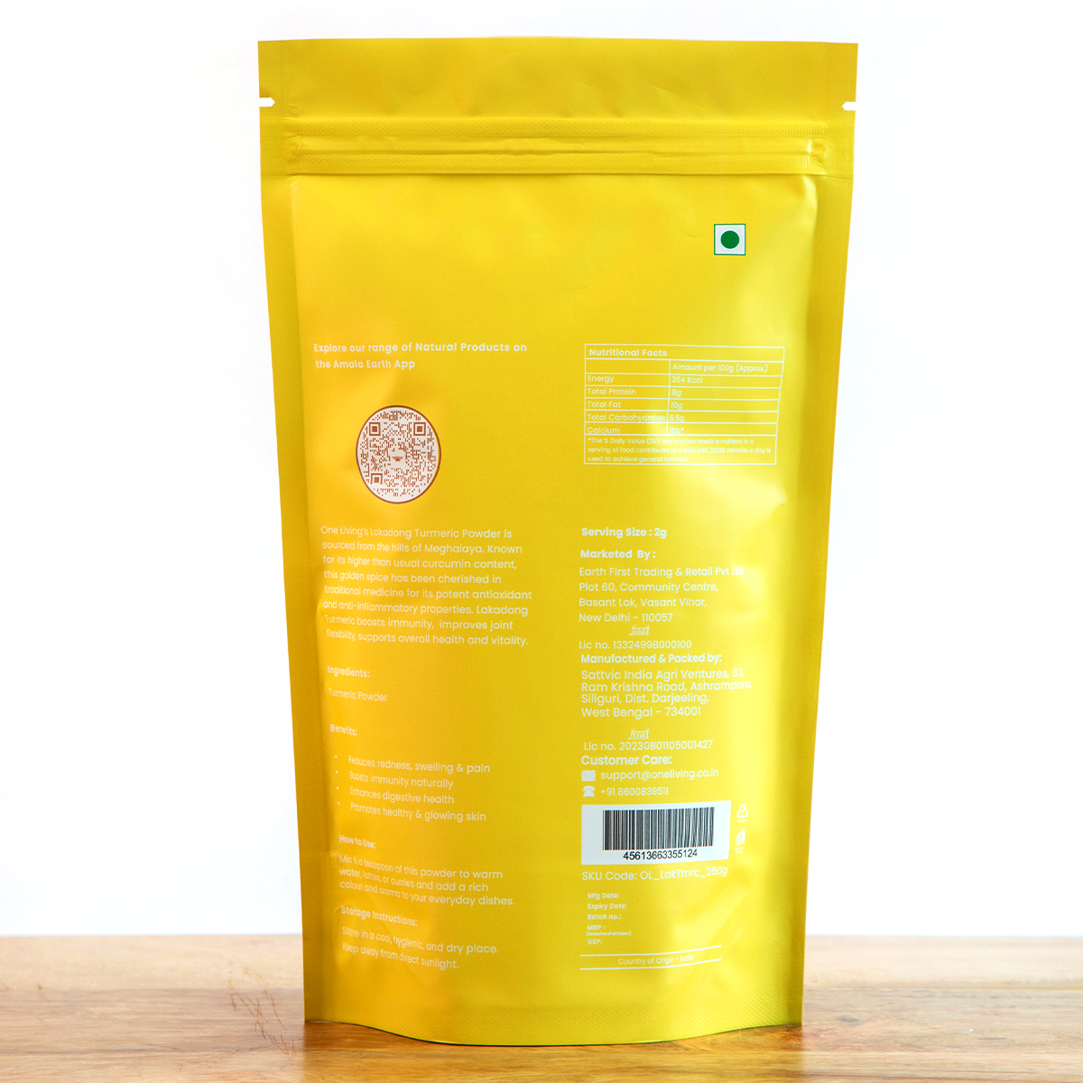 Lakadong Turmeric Powder | 250 g | High Curcumin