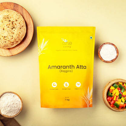 Upwas Food | Amaranth Atta | 1 Kg | Pack of 2 | Gluten-free | Rajgira Atta