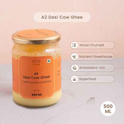 A2 Cow Ghee | Desi Ghee | Traditional Bilona Method | 1 Ltr