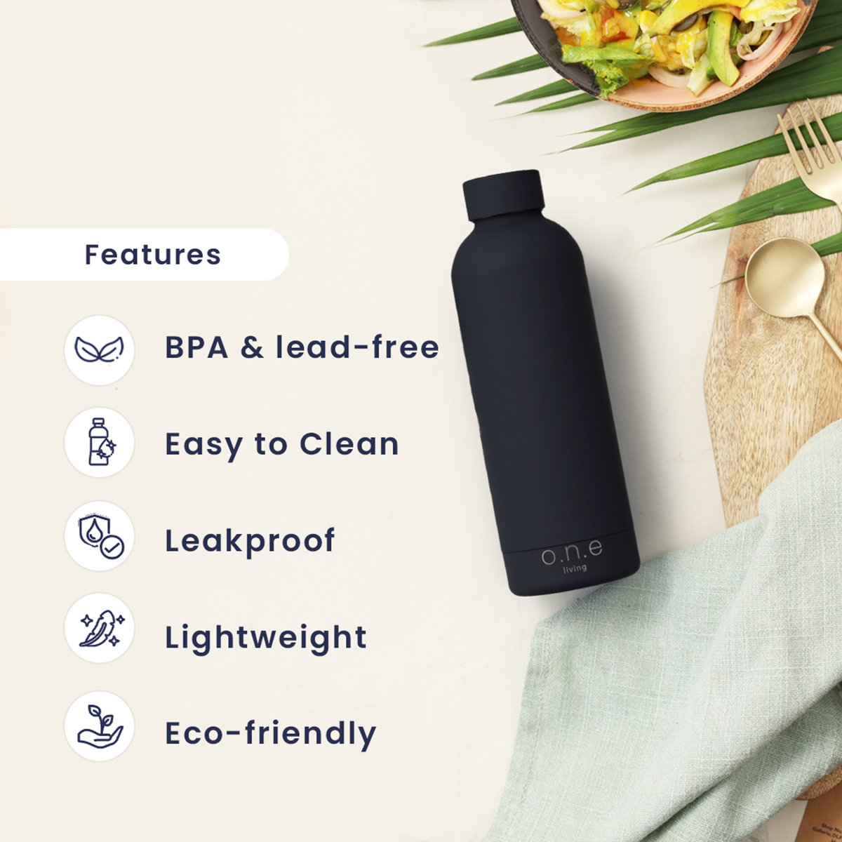 Insulated Stainless Steel Bottle | 500 ml | Black