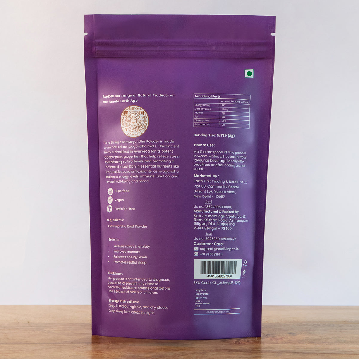 Ashwagandha Root Powder | 100 g | Relieves Stress | Pack of 2