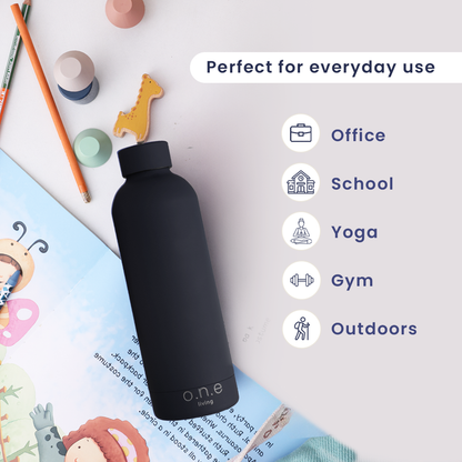 Insulated Stainless Steel Bottle | 500 ml | Black