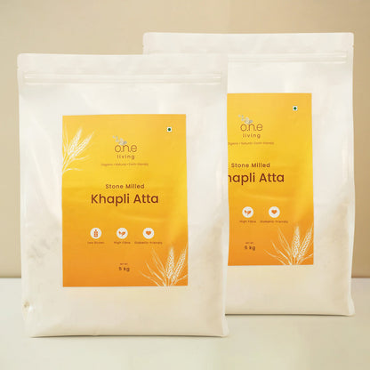 Khapli Wheat | Stone Milled | 5 Kg | Improves Metabolism | Pack of 2