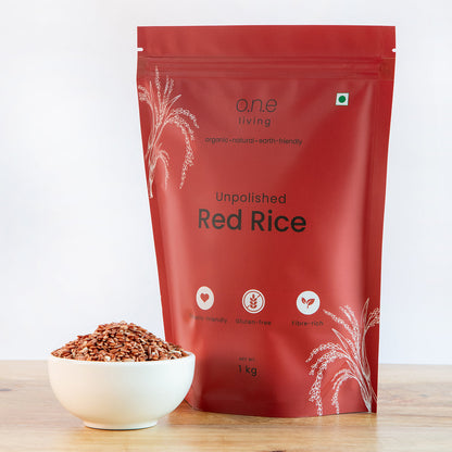 Red Rice | Unpolished | 1 Kg | Diabetic Friendly