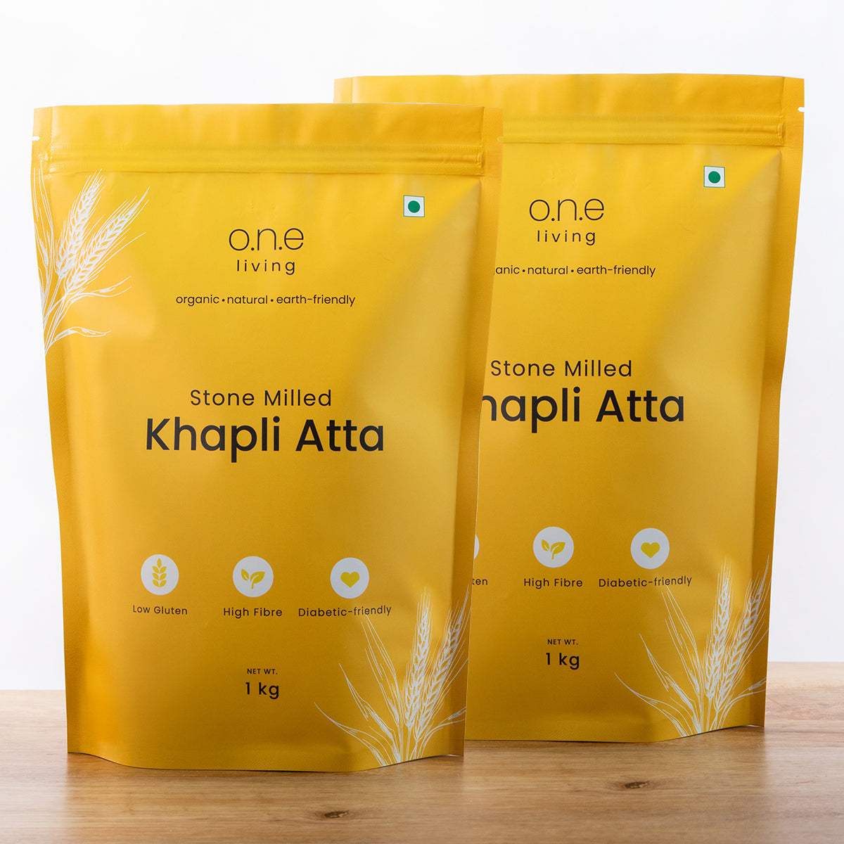 Khapli Wheat | Stone Milled | 1 Kg | Aids in Digestion | Pack of 2