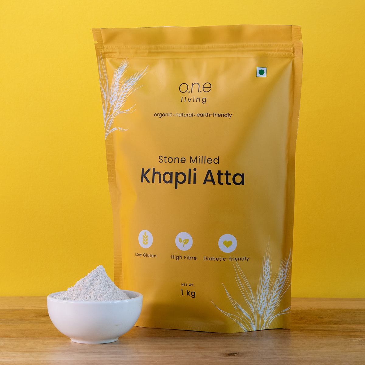 Khapli Wheat | Stone Milled | 1 Kg | Aids in Digestion | Pack of 2