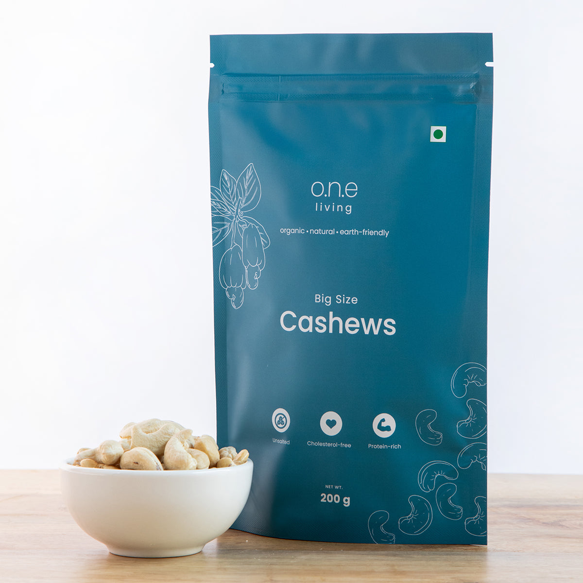 Cashew Nuts | W240 | Plain | Pack of 5 | 200 g each
