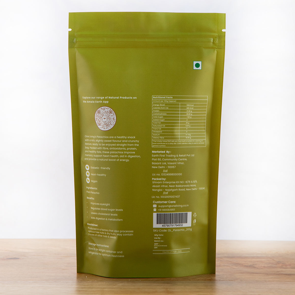 Pistachios | Plain | 200 g | Rich in Protein
