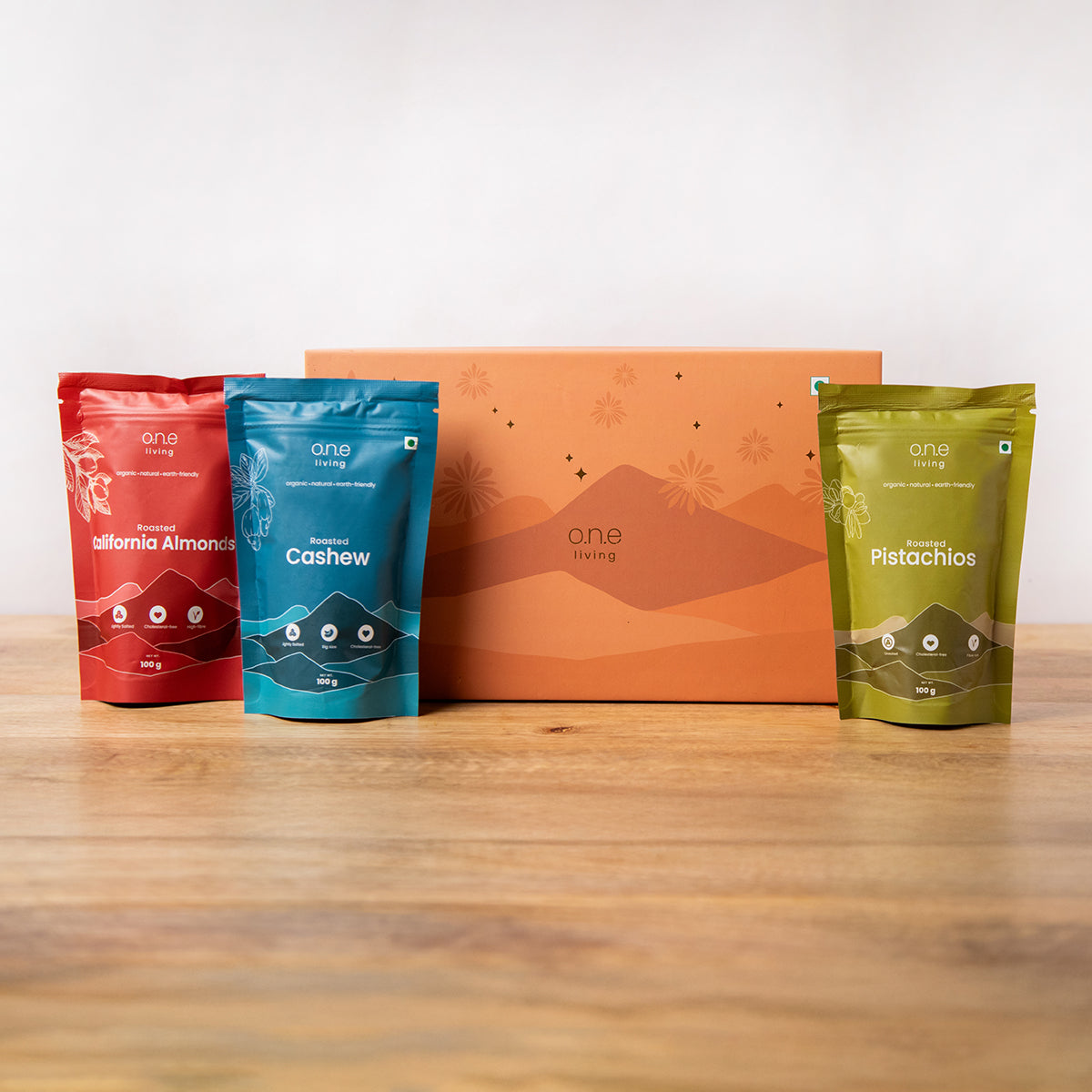 Dry Fruit Gift Box | Roasted | Pack of 3 | Almonds, Cashews, Pista