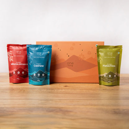 Dry Fruit Gift Box | Roasted | Pack of 3 | Almonds, Cashews, Pista