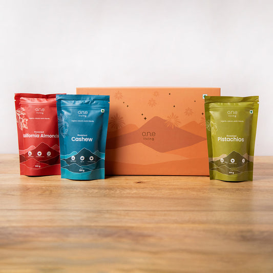 Dry Fruit Gift Box | Roasted | Pack of 3 | Almonds, Cashews, Pista