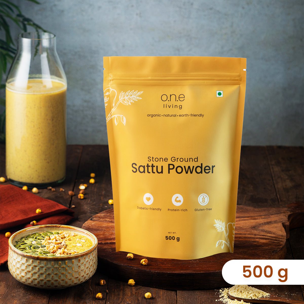 Natural Sattu Powder | 500 g | Pack of 2 | Energy Boosting