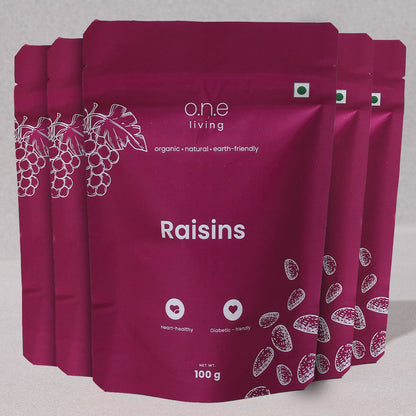 Green Raisins | Pack of 5 | 100 g Each | Rich in Iron