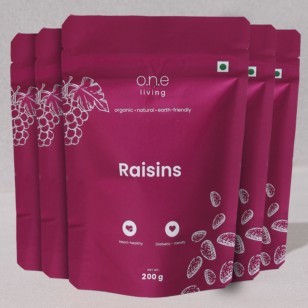 Green Raisins | Pack of 5 | 200 g Each | Rich in Iron