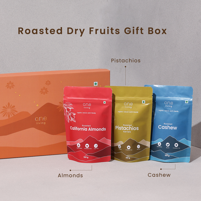 Dry Fruit Gift Box | Roasted | Pack of 3 | Almonds, Cashews, Pista