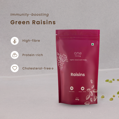 Green Raisins | Pack of 5 | 100 g Each | Rich in Iron