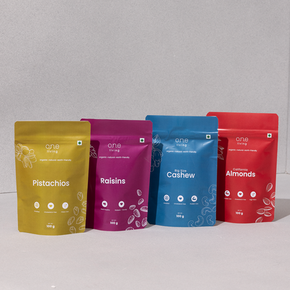 Dry Fruit Gift Box | Plain | Pack of 4 | Almonds, Cashews, Pista, Raisins